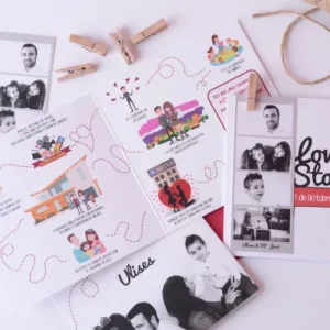 Tarjetas de boda "love story "